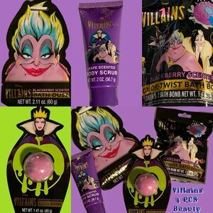 NWT 4 PIECE DISNEY VILLAINS BEAUTY BUNDLE ACTUAL PHOTOS TAKEN + USED